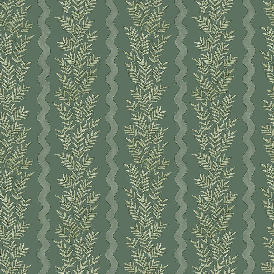 Holden Decor Tales of the Manor Pipkin Stripe zöld csíkos vlies tapéta – 91983
