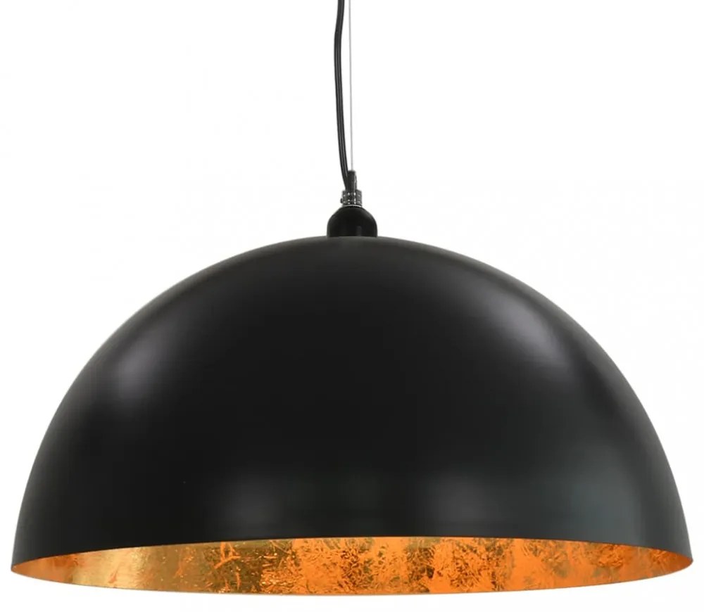 2 darab fekete-arany félgömb alakú mennyezeti lámpa 50 cm E27