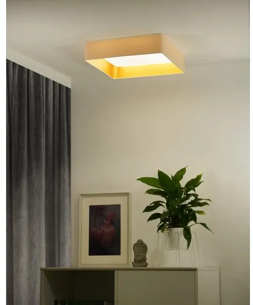 Brilagi-LED Dimmelhető VELVET SQUARE lámpatest LED/36W/230V Wi‑Fi Tuya + távvezérlő, krémszínű