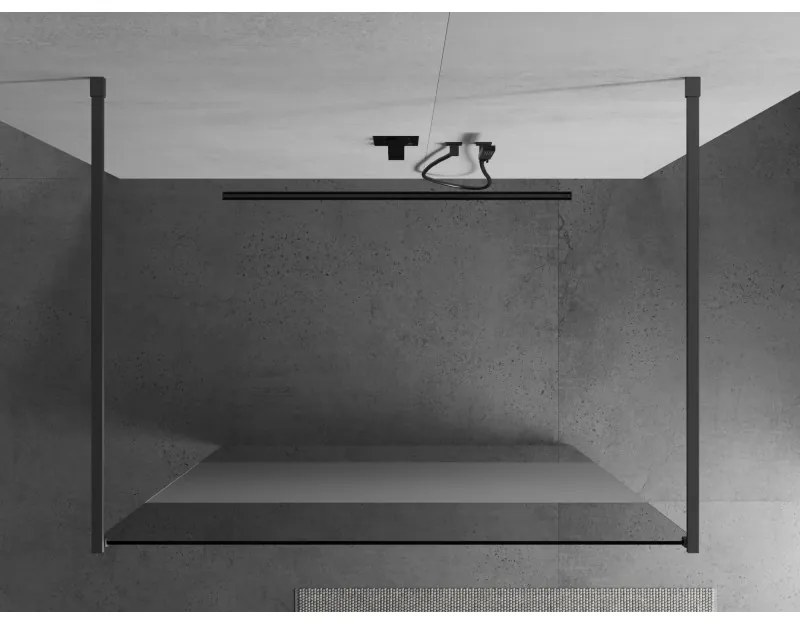 Mexen Kioto, Walk-In zuhany paraván 110 x 200 cm, 8 mm átlátszó üvegfagy, grafit profil, 800-110-002-95-35