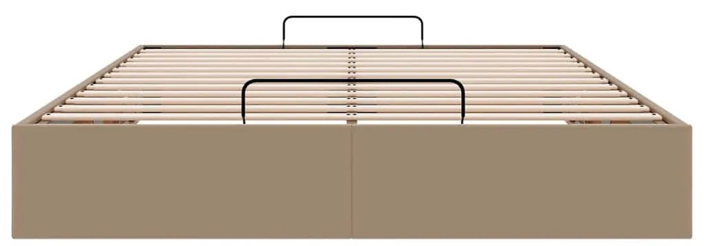 Ottomán ágykeret matrac nélkül cappucino 140x200 cm műbőr