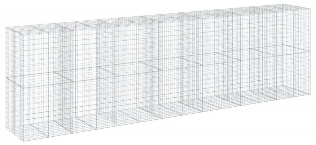 horganyzott vas gabion kosár fedéllel 700 x 100 x 200 cm