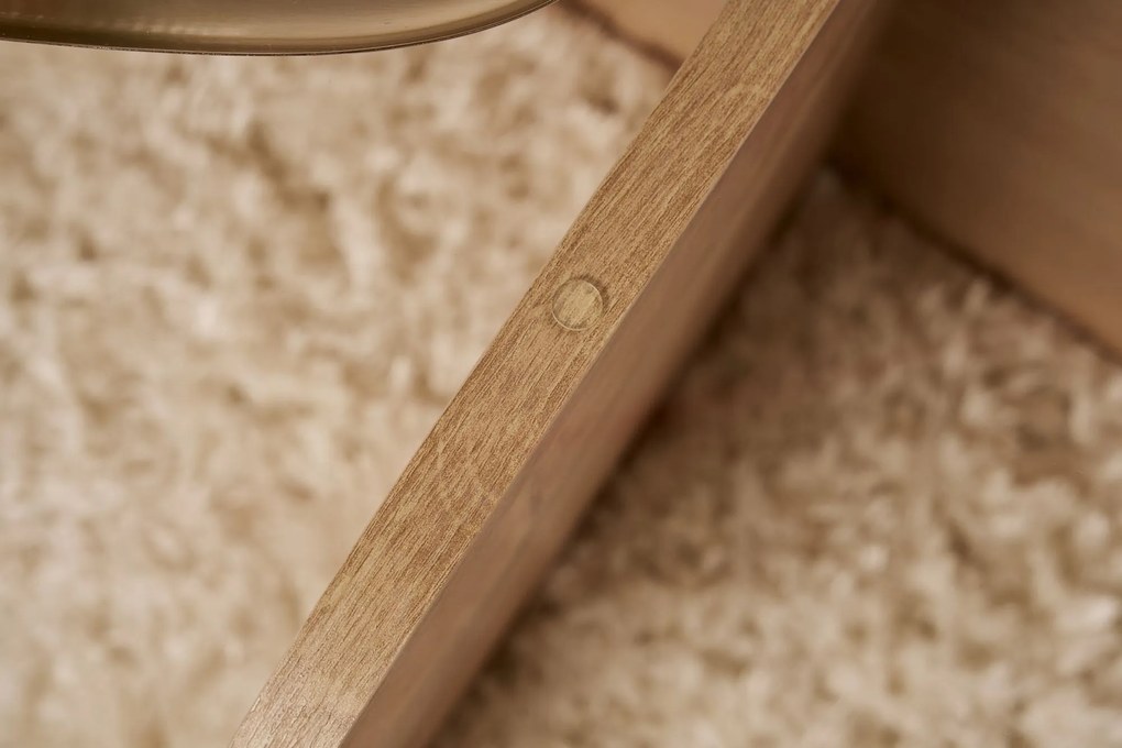 Dohányzóasztal Aeris - Sapphire Oak, Transparent
