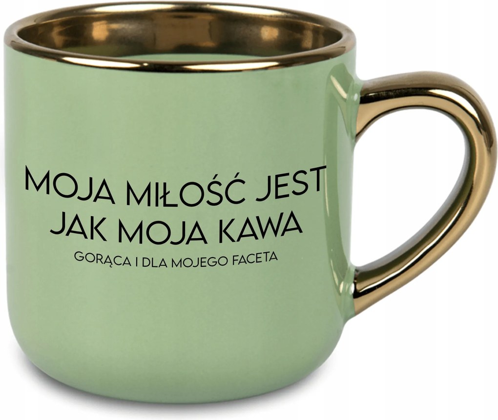 Bögre Nagy Zöld Szerelmem Forró, Mint A Kávé Ajándék Esküvői évfordulóra