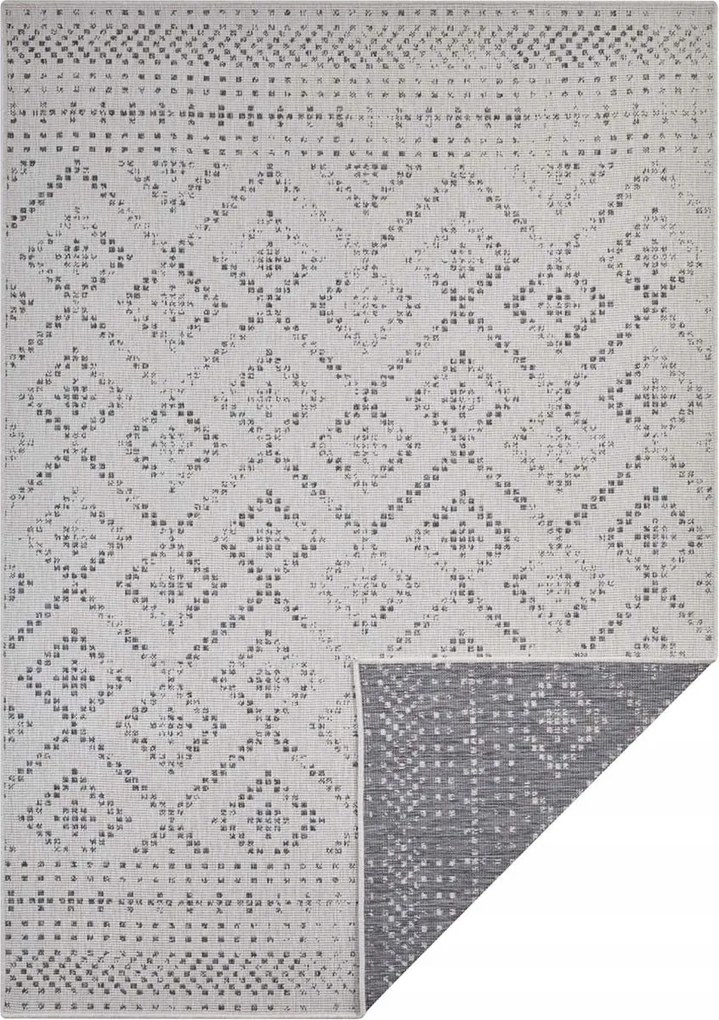 Szürke kétoldalas szőnyeg, lapos 160x230cm