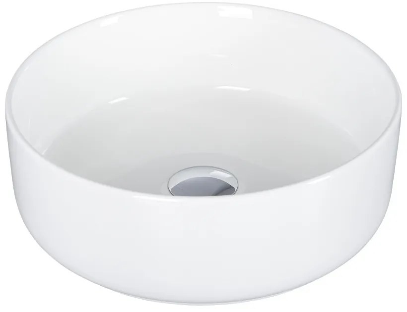 Eros SIMPLE 8 - PULTRA ültethető - Top Counter - porcelán mosdó - MATT FEHÉR - 36 x 36 x 13 cm