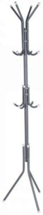 Stabil erős Fém Praktikus mobil ruhafogas, 175 cm magas, 32 mm, csővastagság, szürke