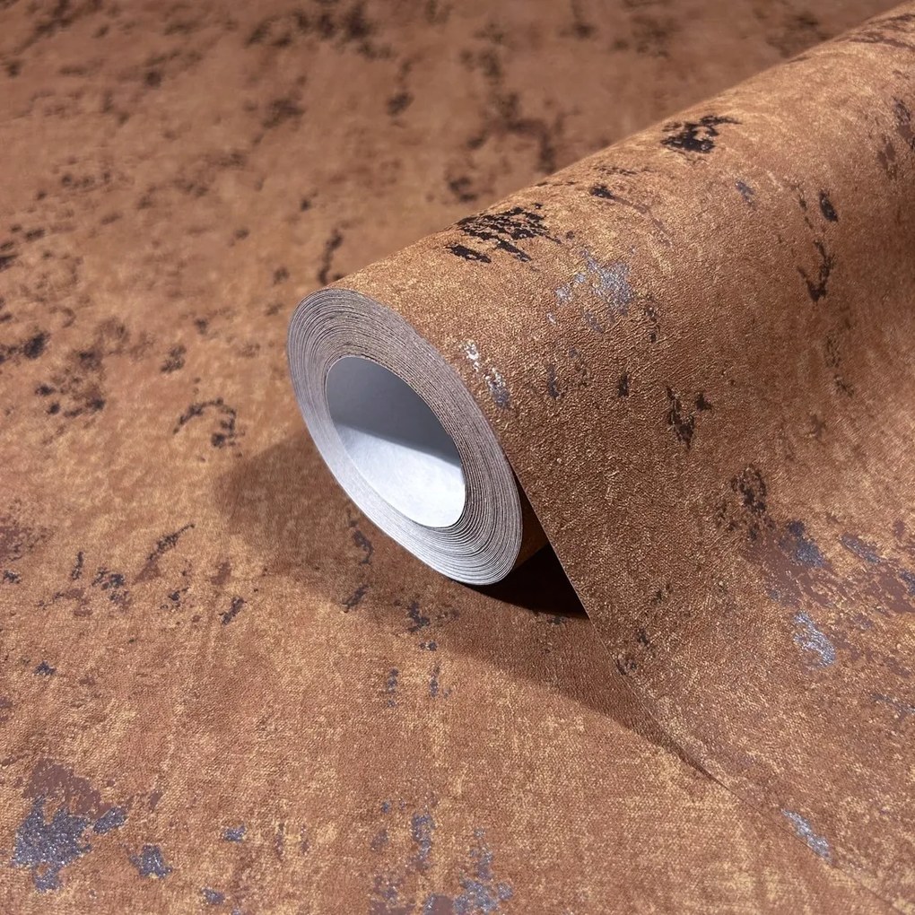 Narancssárga Tapéta Utánzat Beton Dörzsölt