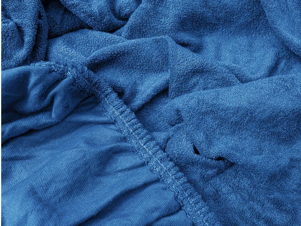 Frottír sötétkék lepedő EXCLUSIVE 90x200 cm