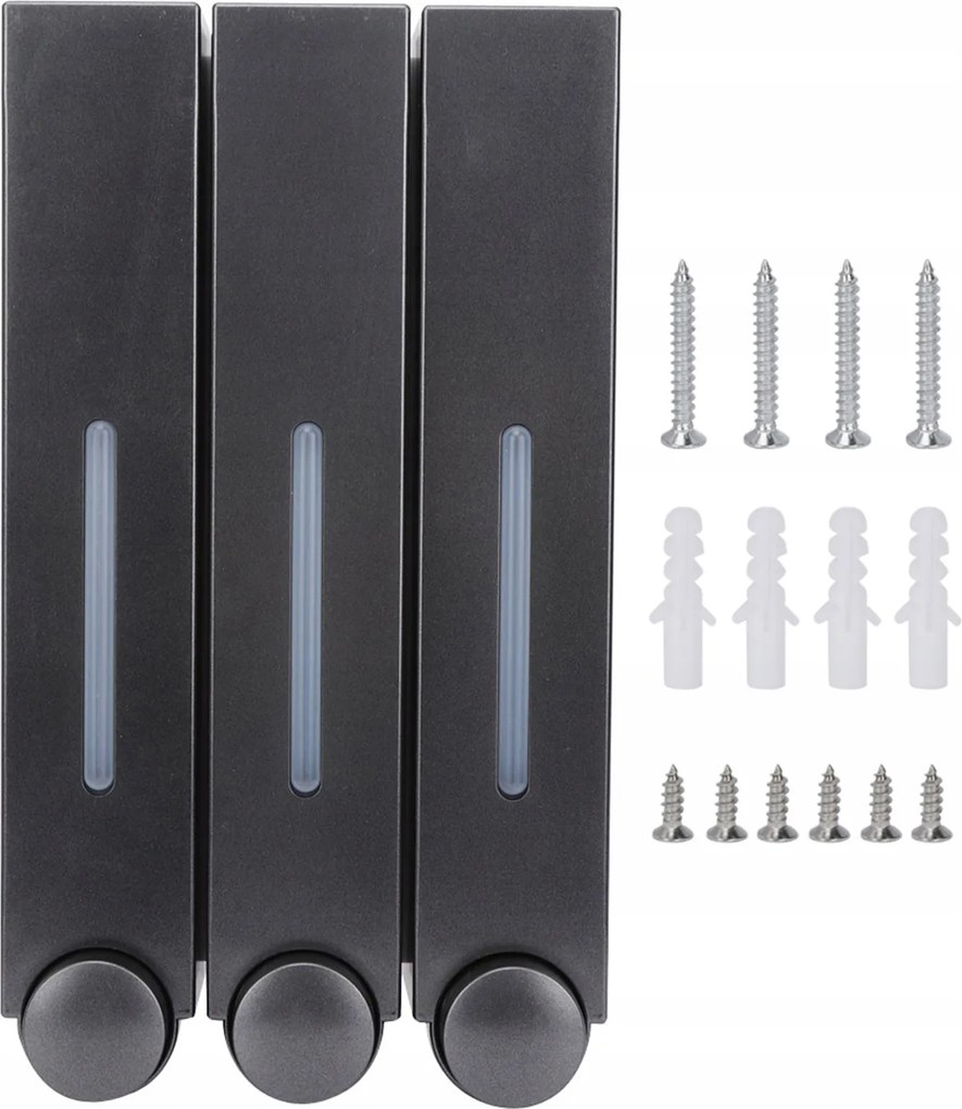 Fekete Fali Szappan Adagoló Folyékony Gél Sampon