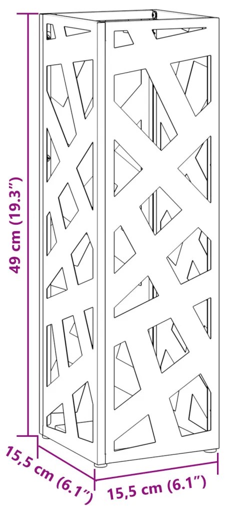 Napernyő Állvány Antracit 15.5 x 15.5 x 49 cm Acél