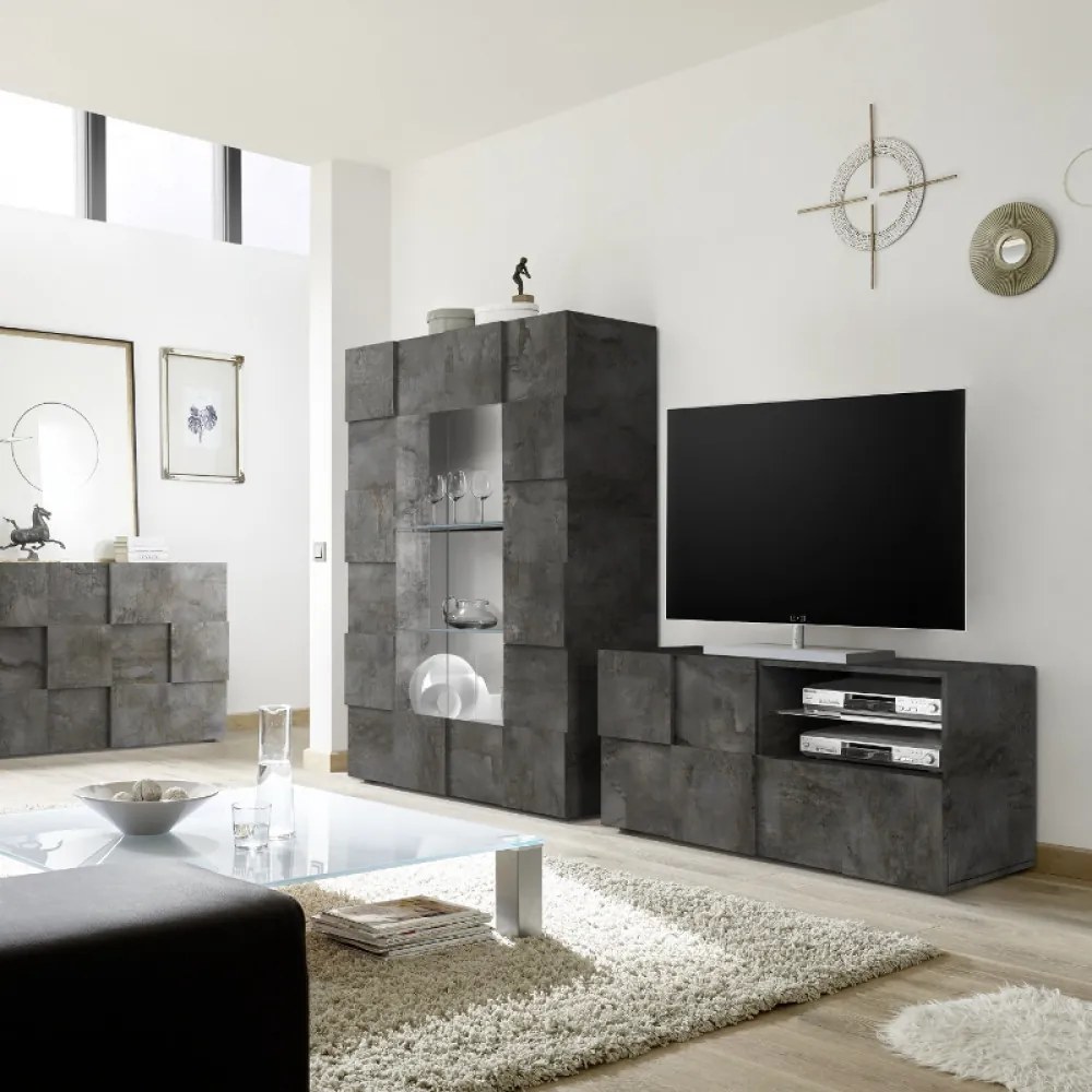 DAMA Kis Oxidált TV Szekrény 1 ajtós 1 fiókos 121cm