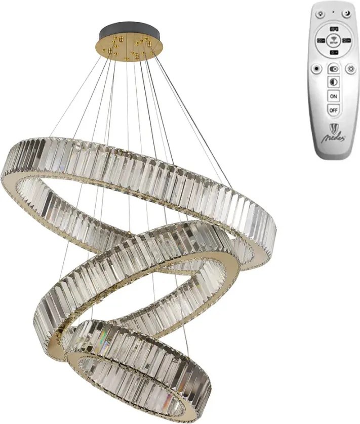 NEDES J6347-GCH Kristály Függesztett Lámpa IP20