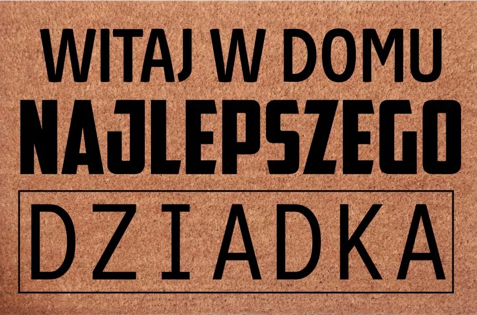 Lábtörlő kókusz ajtóhoz Nagyszülők napja Ajándék Isten hozott otthon
