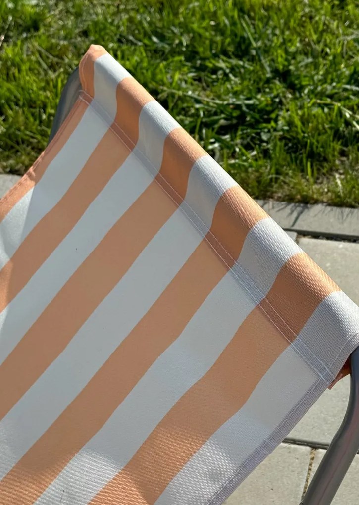 Összecsukható tengerparti napozóágy SAND, türkiz csíkos