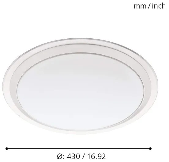 Eglo 96818 - LED RGBW Dimmelhető mennyezeti lámpa COMPETA-C LED/17W/230V
