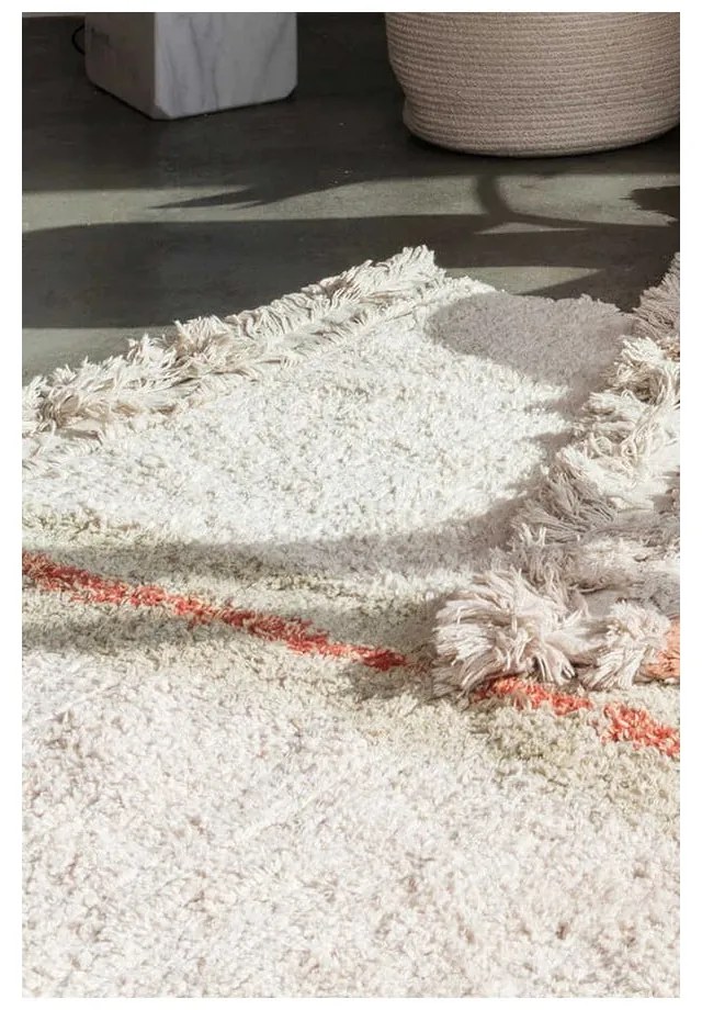 Bézs pamut futószőnyeg 80x230 cm Duetto Sage – Lorena Canals