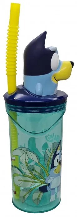 Bluey Splash 3D műanyag szívószálas pohár 360 ml
