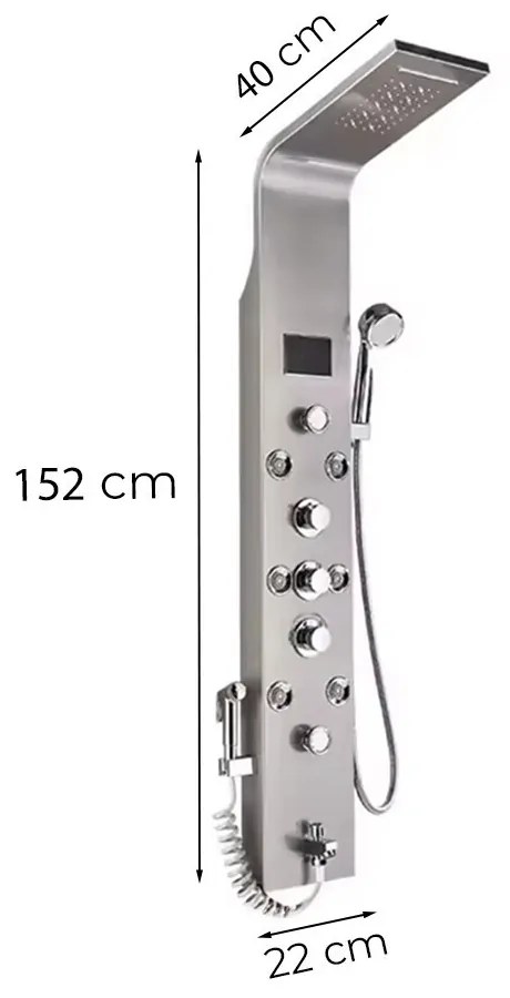 Aquapro hidromasszázs zuhanypanel