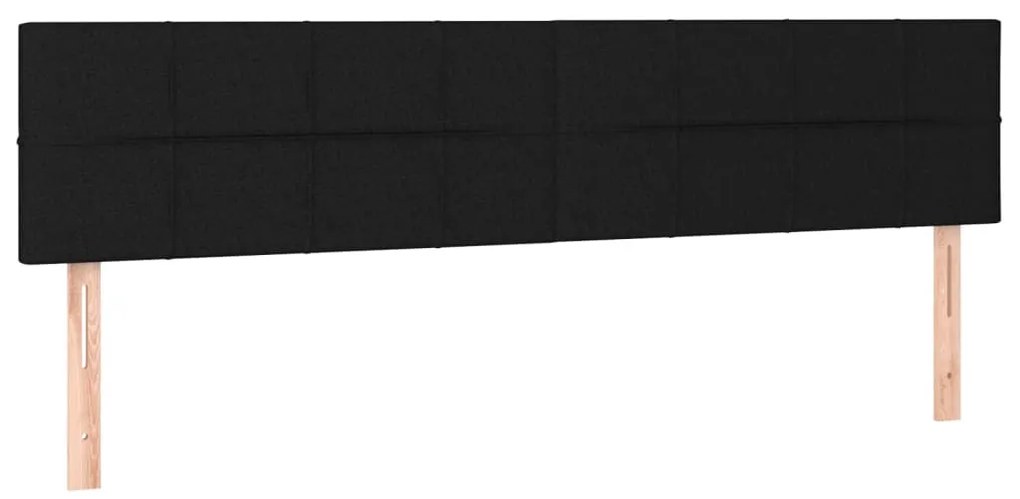2 db fekete szövet fejtámla 100x5x78/88 cm