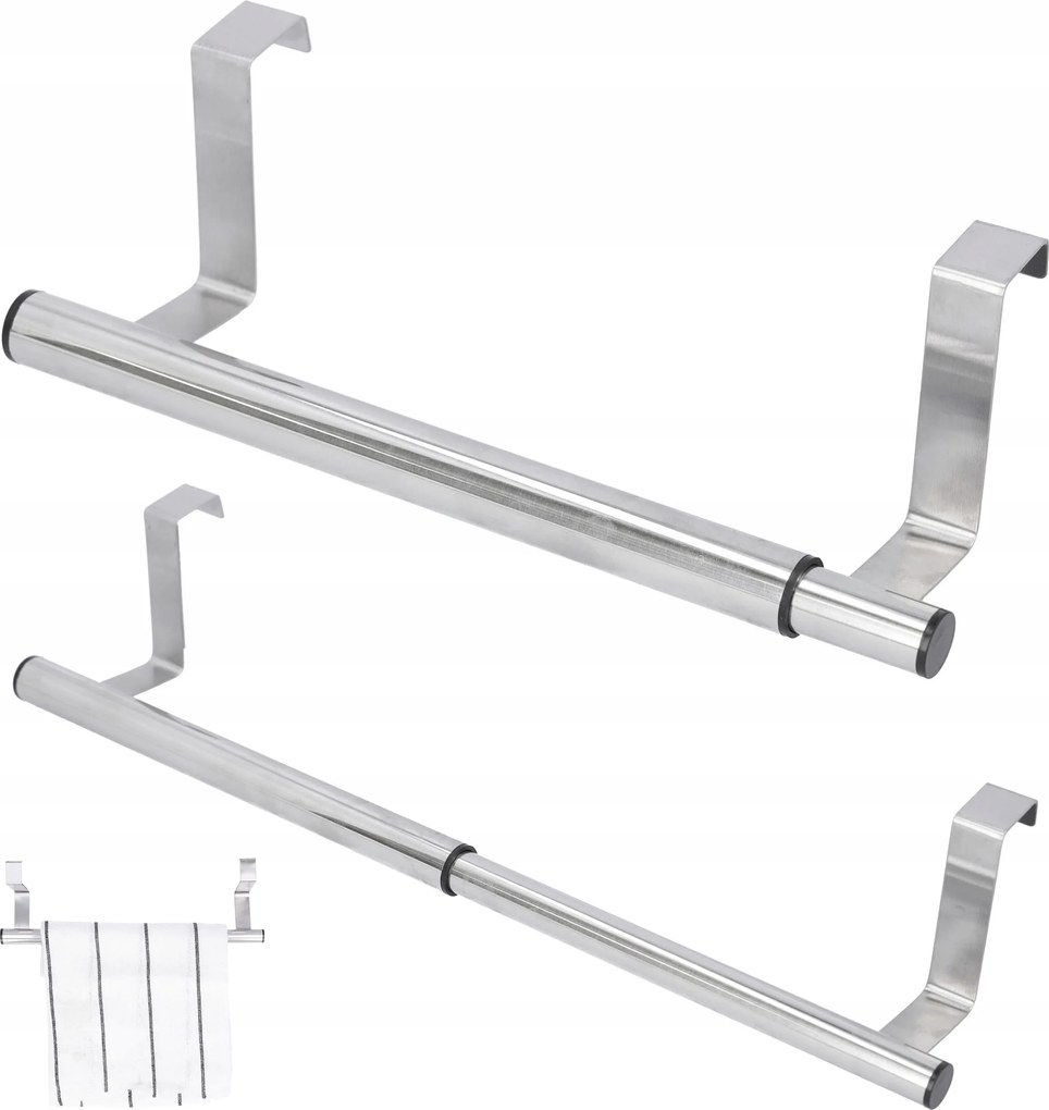 Konyhai törlőkendő tartó ajtóra szekrényre teleszkópos akasztó 40 cm