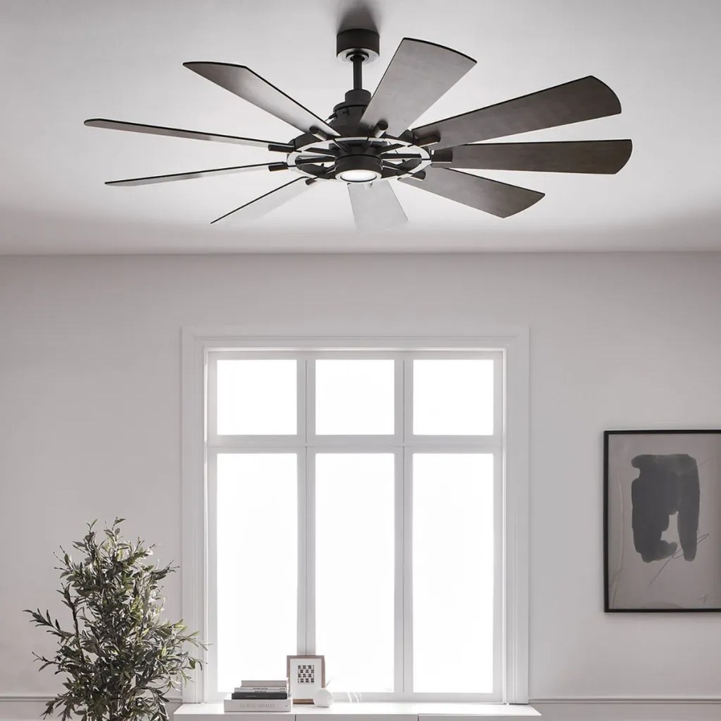 KICHLER KLF-GENTRY-65-WZ GENTRY Ventilátoros lámpa Sötét Dió, Könnyű Dió, Cink LED IP44