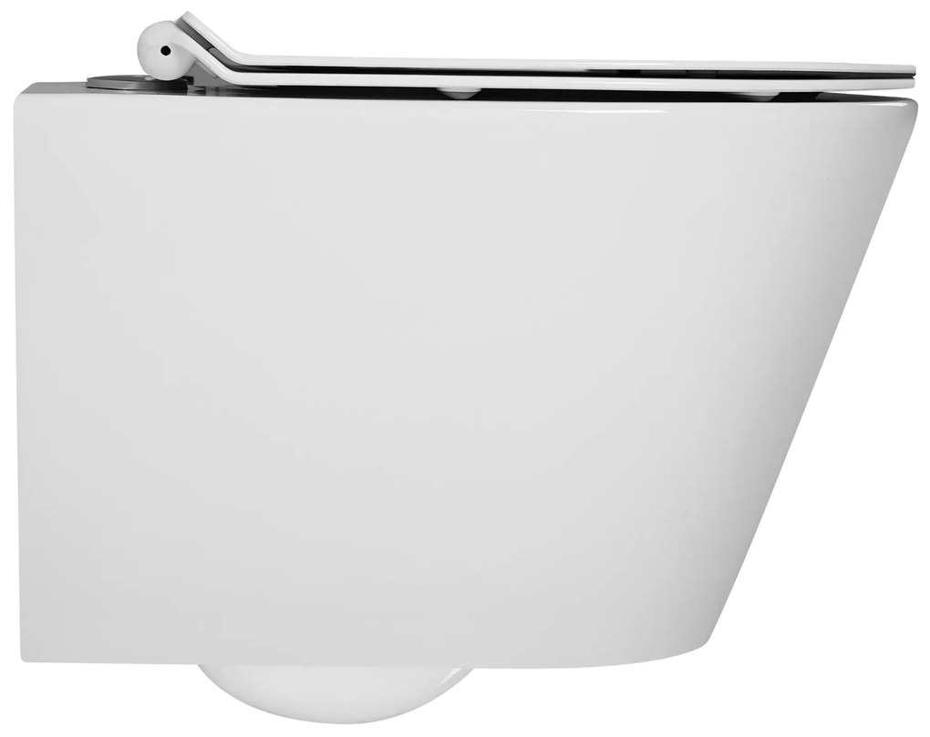 Mexen LENA Rimless, závesná WC misa so sedátkom pomaly-padajúcim SLIM, 48 x 36 cm, biela, 30224000