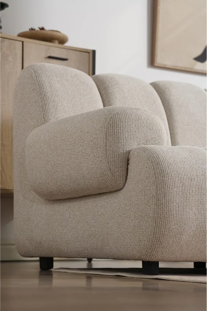 Taza 3,5 személyes kanapé, puffal, jobbos