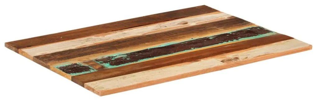 négyszögű tömör újrahasznosított fa asztallap 60x80 cm 15-16 mm