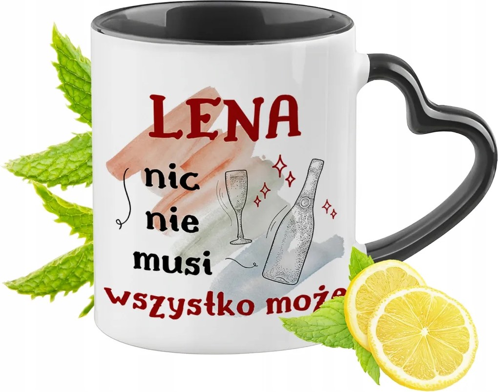 Lena Bögre Fekete Szív Alakú Füllel Ajándék Nyomtatott