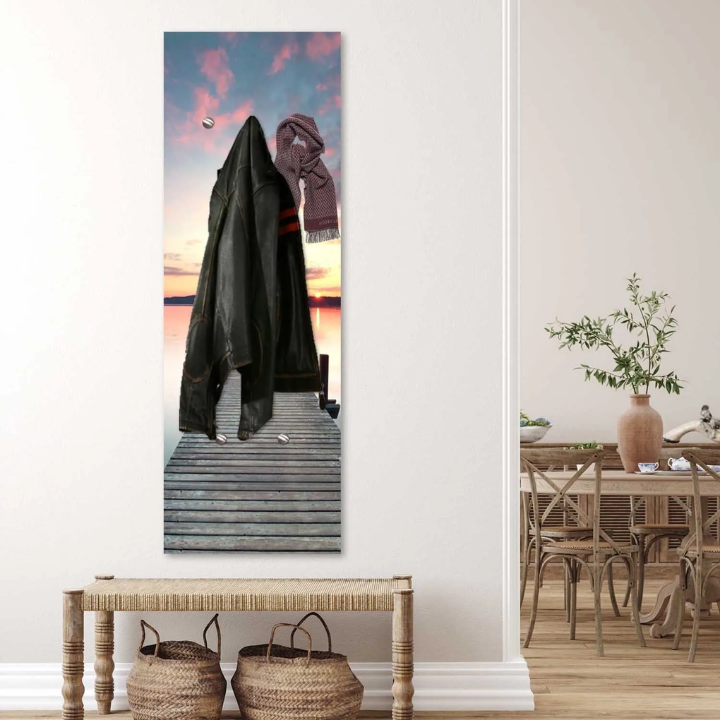 Gario Fali fogas Naplemente a tó felett Méret: 40 x 118 cm