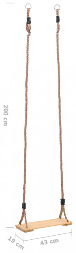tömör fenyőfa deszka hinta 200 cm