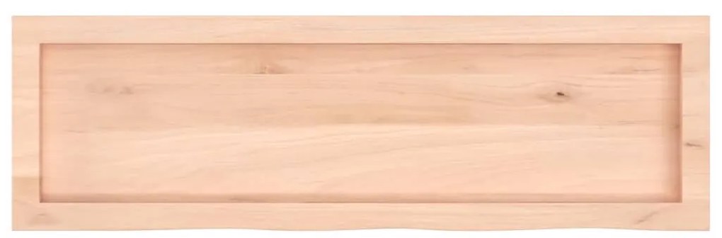 kezeletlen tömör tölgyfa fali polc 100x30x(2-4) cm