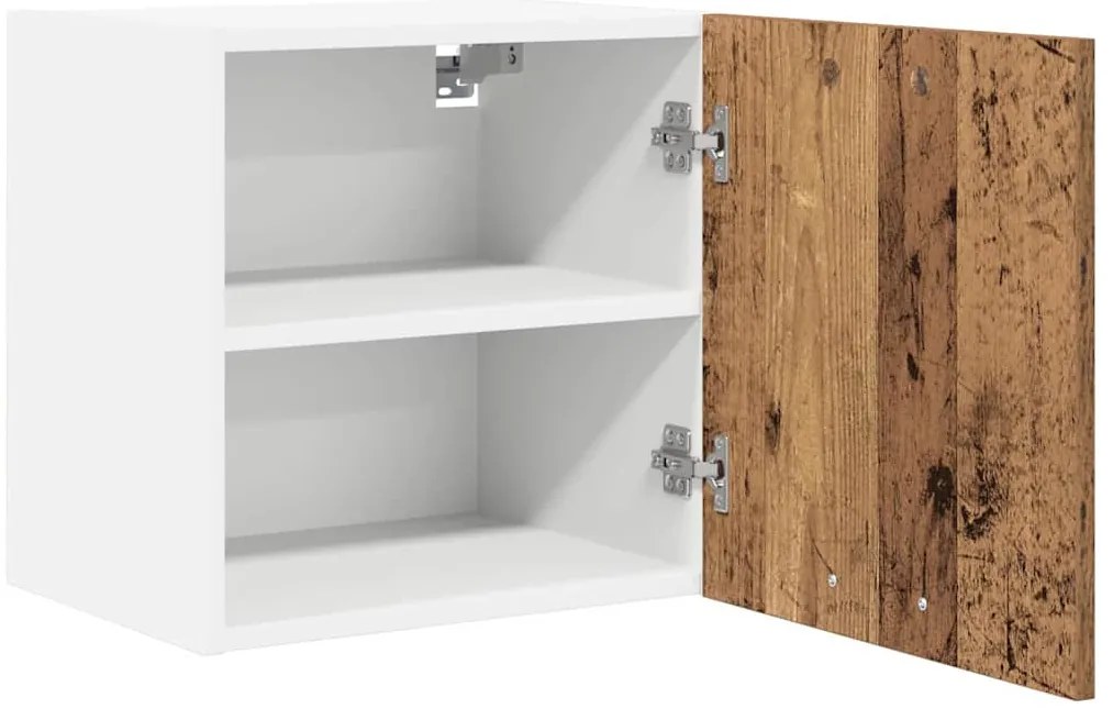 Függő szekrény Riga 2 pcs Régi fa és fehér 40 x 31 x 40 cm