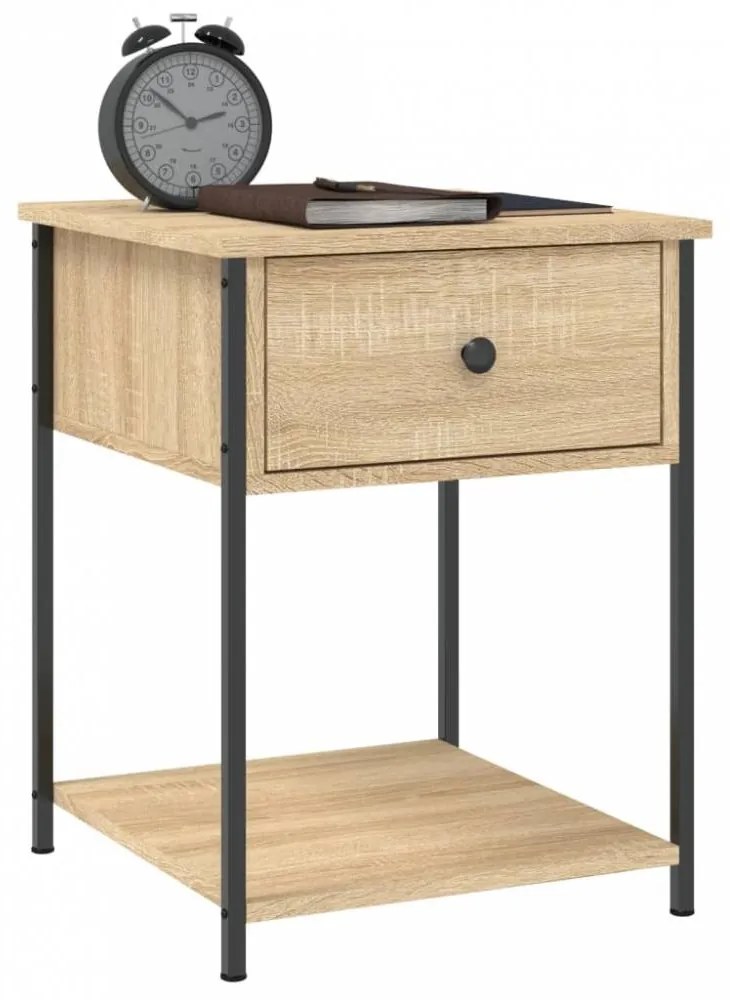 Sonoma tölgy színű szerelt fa éjjeliszekrény 44 x 45 x 58 cm