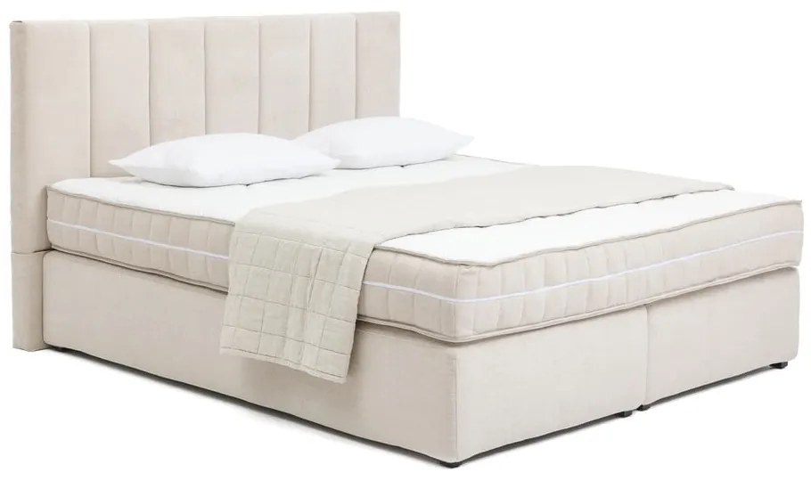 Bézs boxspring ágy 160x200 cm Olia Bold Line – Bonami Selection