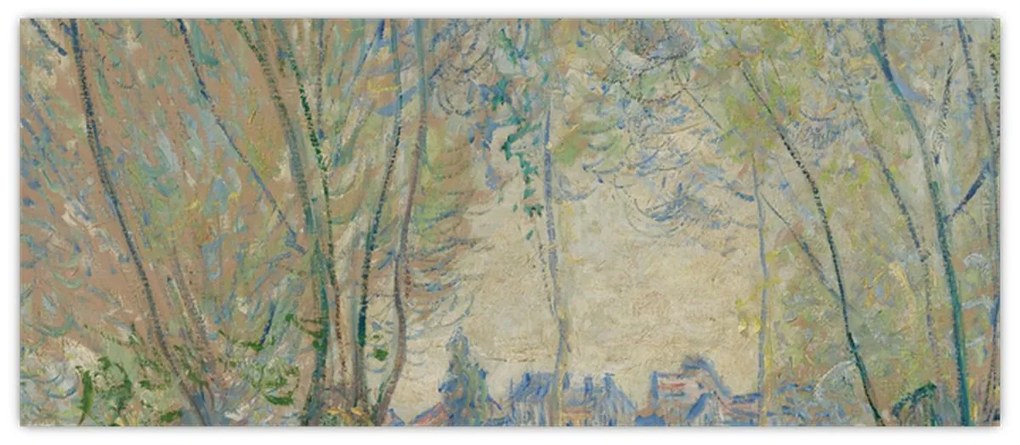 Kép - Claude Monet, Woman Seated under the Willows, reprodukciók (120x50 cm)