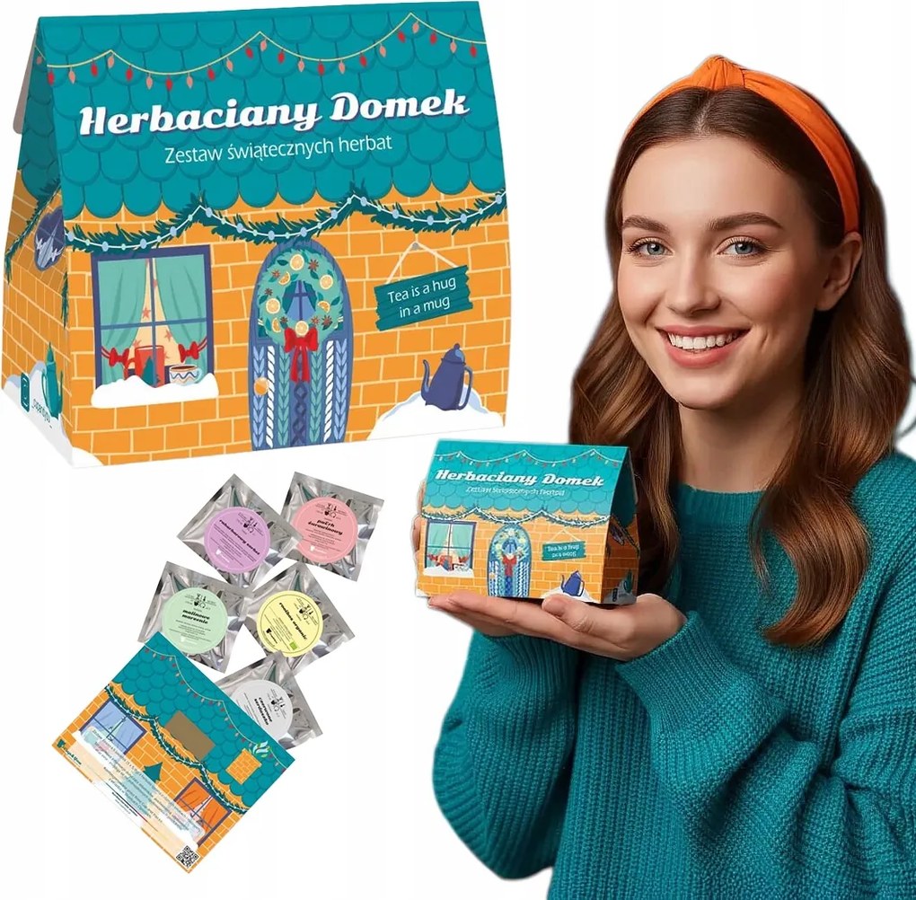 Karácsonyi Tea Házikó Szett 5 Íz Prémium Ajándék Karácsonyra