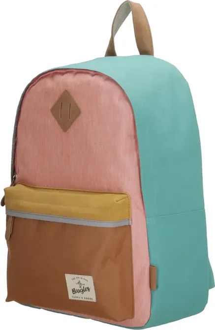 Türkiz–rózsaszín vízálló iskolai hátizsák „Smile”
