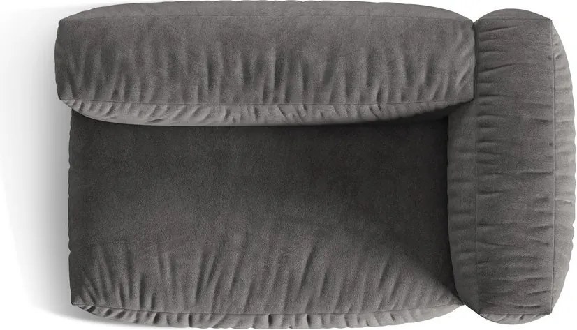 Szürke bársony kanapé modul (jobb oldali) Martina – Micadoni