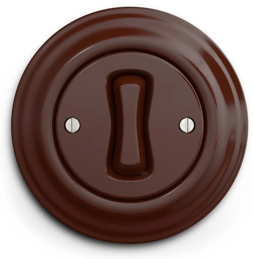 Kliklap - Retro keresztkapcsoló 7-es kerettel barna