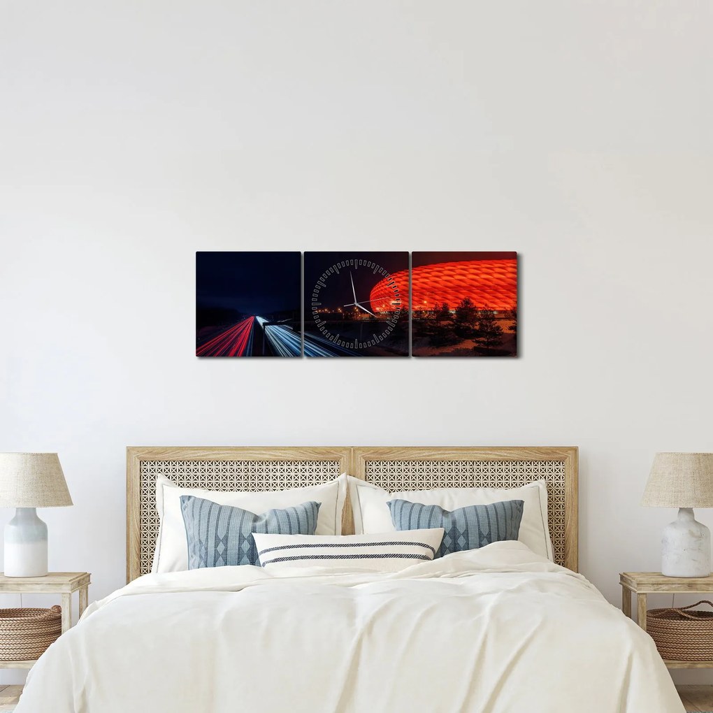 Autósztráda képe (órával) (90x30 cm)