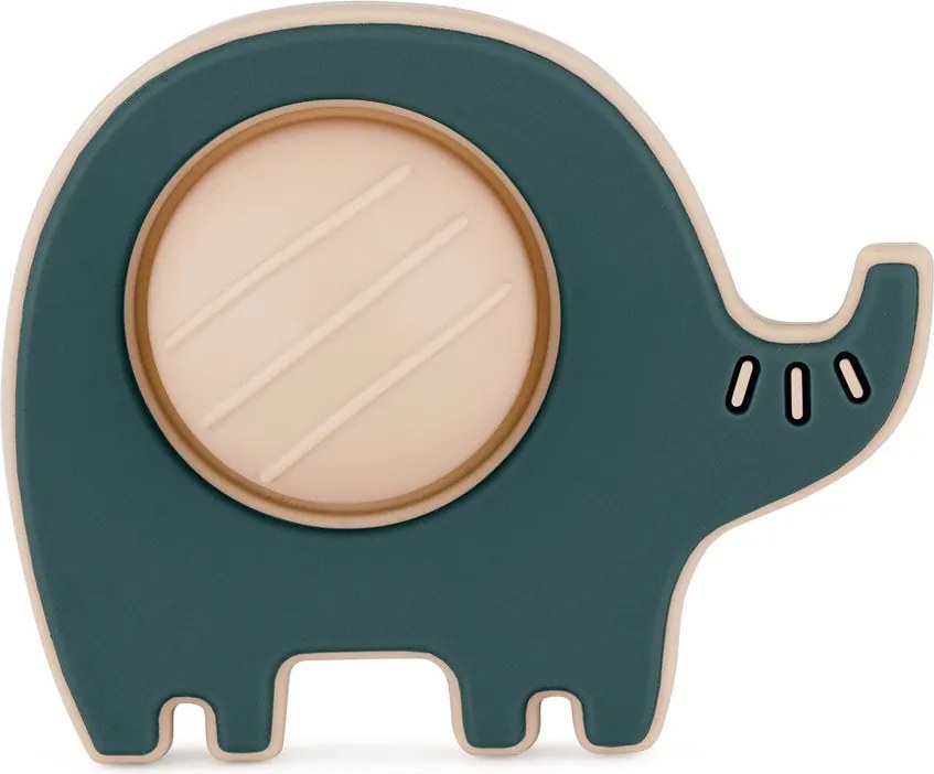 PETITE&MARS Szilikon játék Elephant Edwin Misty Green 6hó+