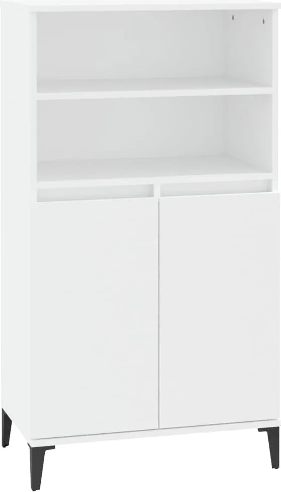 vidaXL fehér szerelt fa magasszekrény 60 x 36 x 110 cm