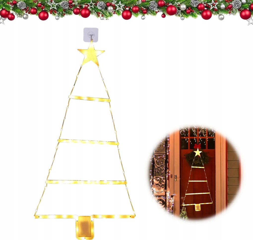 Karácsonyfa világítás a szabadban .Karácsonyi dekoráció díszek