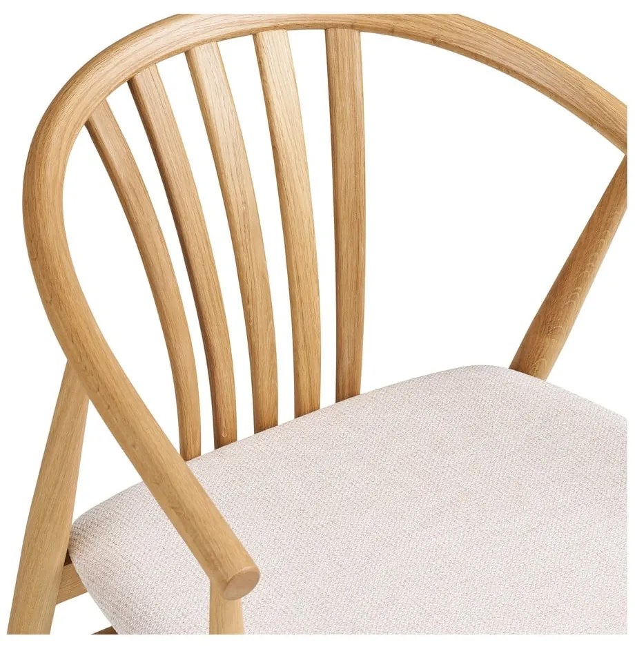Natúr színű tölgyfa karfás étkezőszék Agustin – House Nordic