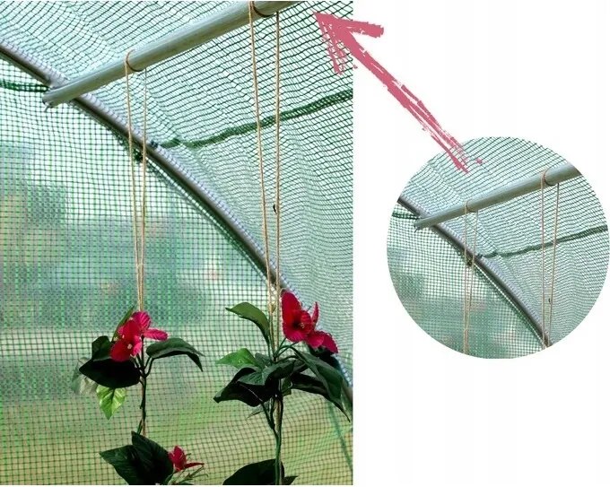 Kerti fóliás üvegház szilárd ajtókkal, 400 x 250 x 200 cm