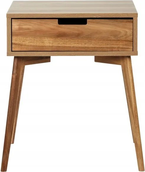 Éjjeliszekrény Fa asztal Barna fiók 50x55