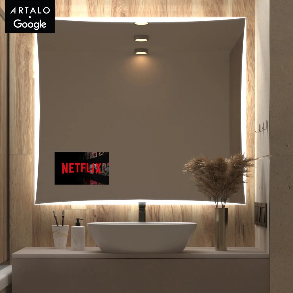 SMART tükör LED világítással M5 + SmartScreen with Google TV