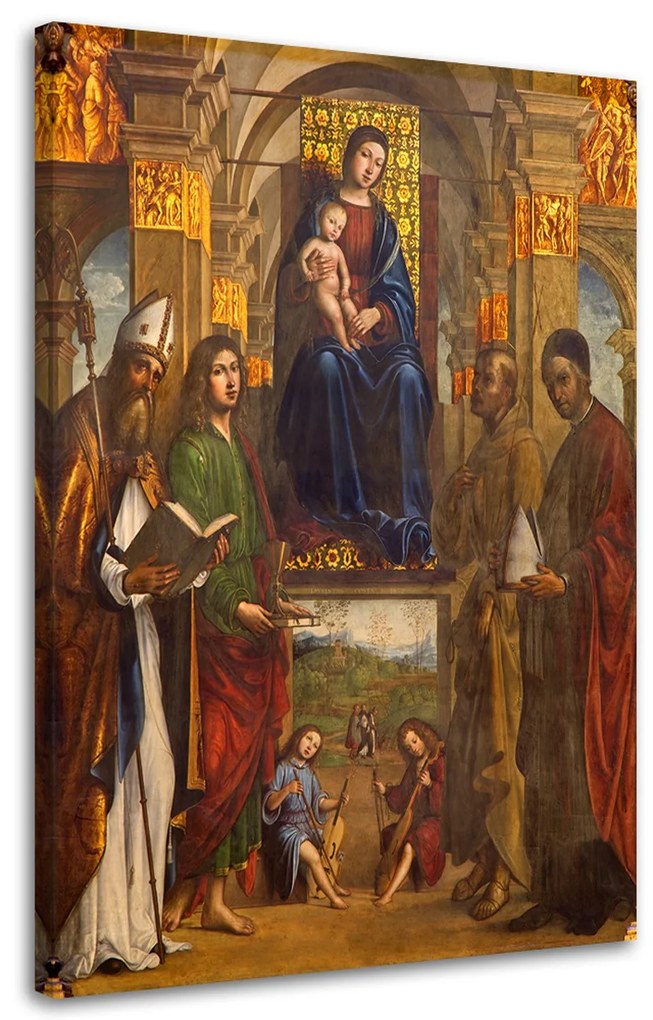 Gario Vászonkép Madonna és szentek Bolognai Méret: 80 x 120 cm